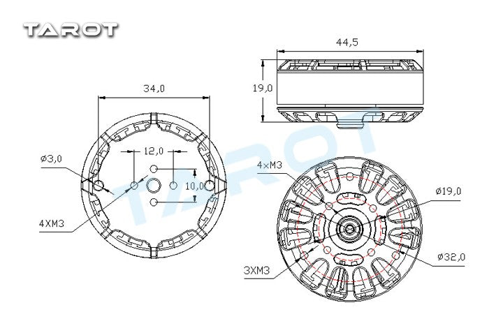 Tarot 4008 Martin Long Flight Time Brushless Motor (TL2955) Tarot 4008 Martin Long Flight Time Brushless Motor (TL2955)